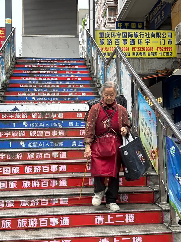 Morning street life scenes captured in Jiangjin, China