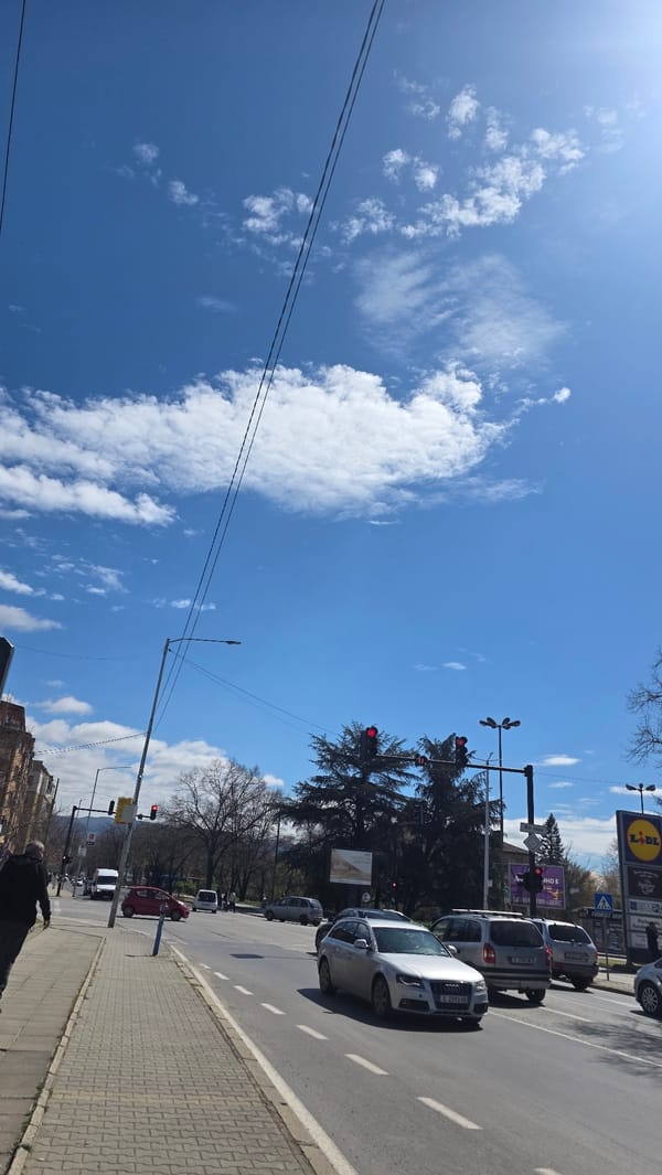 Spring street scenes documented in Blagoevgrad, Bulgaria