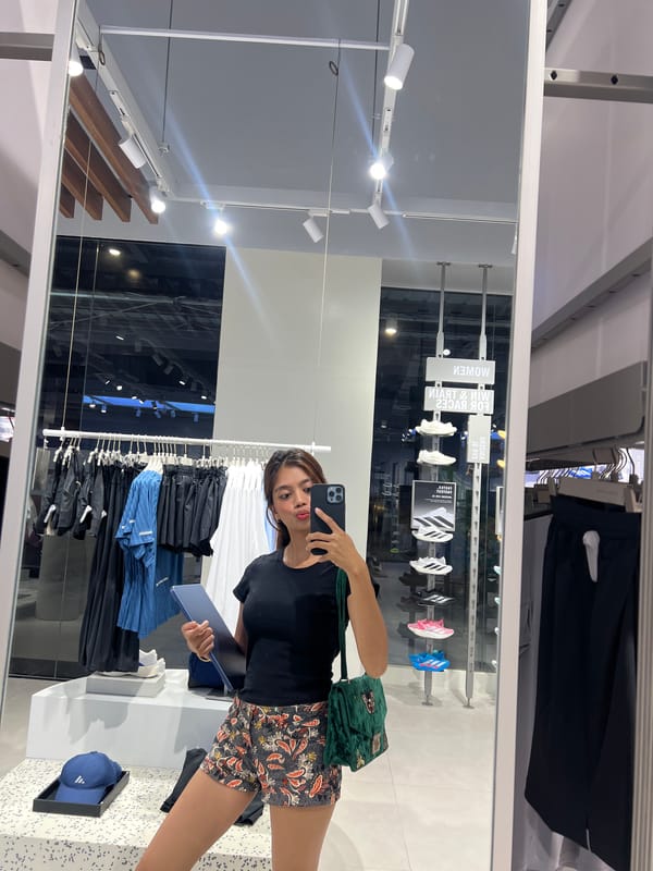 Woman shops Adidas, explores Azuela High Street in Davao City