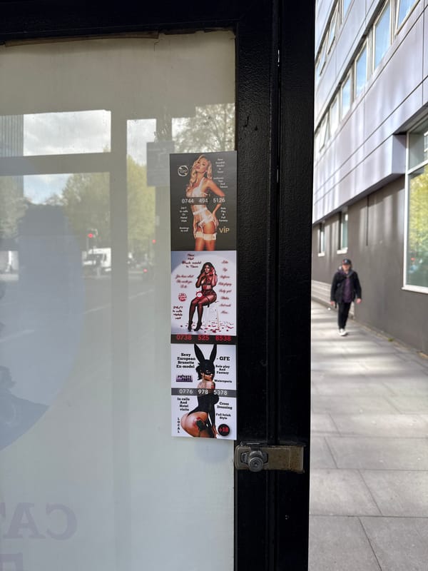 Lingerie ads spotted at London bus stop