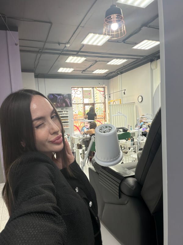 Inside a salon in Imeni Morozova, Russia