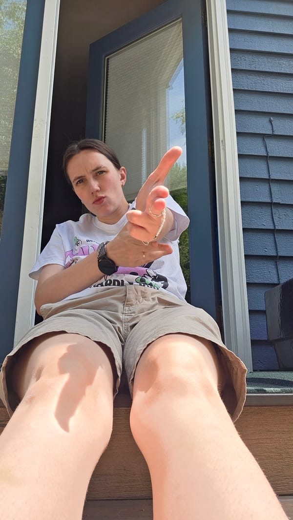Sunny backyard afternoon in Portland, details and downtime