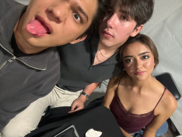 Three Young Adults Pose Indoors in Tlaxcalancingo