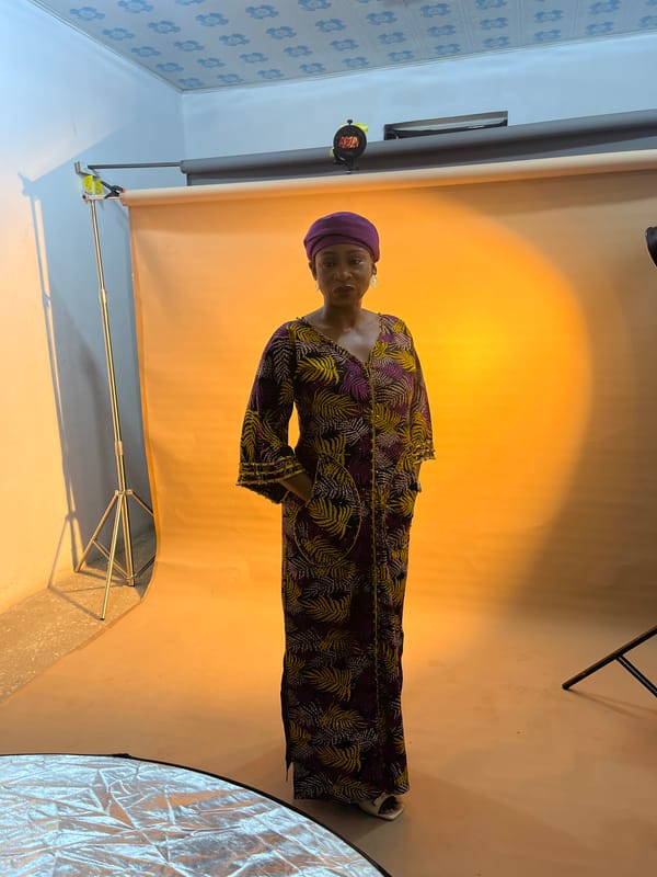 Portrait session captured woman in traditional dress, Nigeria