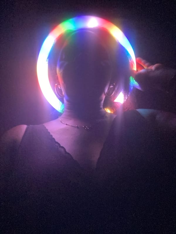 Late-night creative photo session with ring lights in Nigeria
