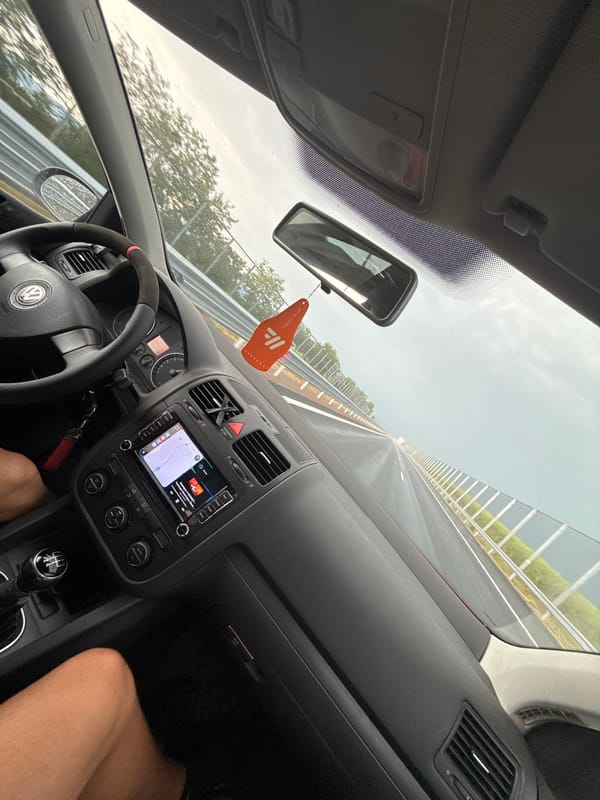 Driver documents highway journey near Chokoba, Bulgaria