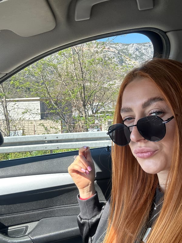 Woman in car observed in Zgrade, Montenegro