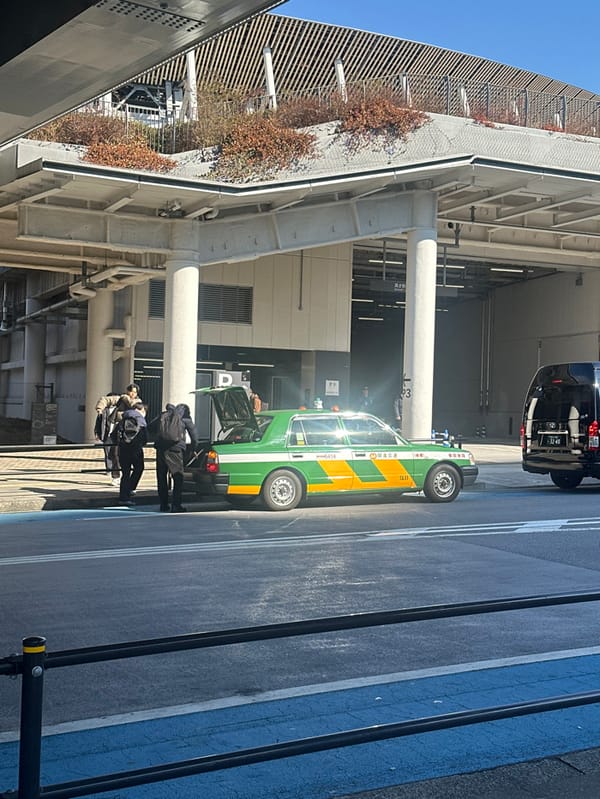 Taxi pickup observed on Shibuya street