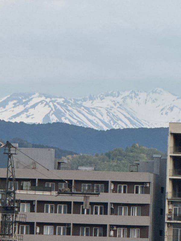 Storm clouds gather over Batumi's modern skyline