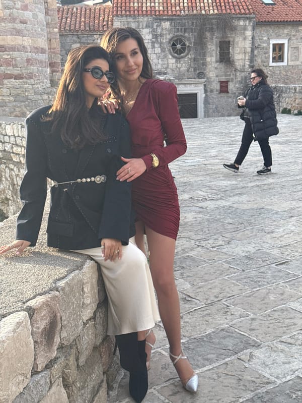 Photo session spans Budva Old Town, features women and cats