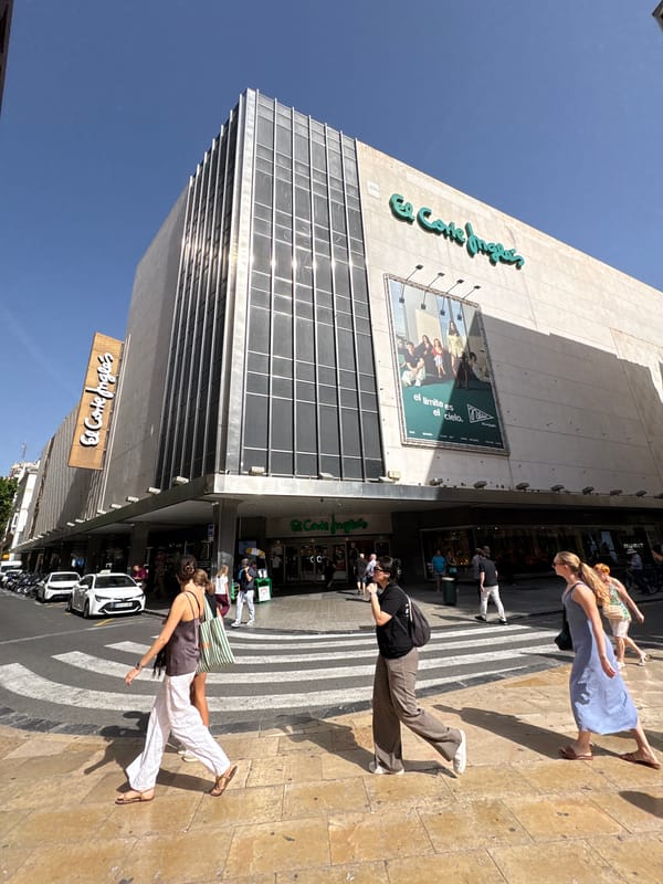 Inside El Corte Inglés Valencia's gourmet and retail floors
