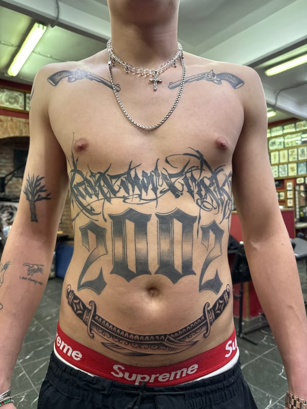 Heavily tattooed person observed in Moscow