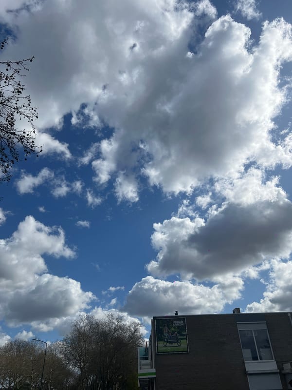 Cloudy skies photographed in Geldrop, Netherlands
