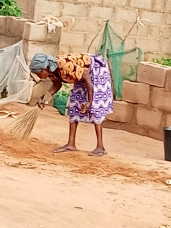 Morning street life in Tempure, Nigeria