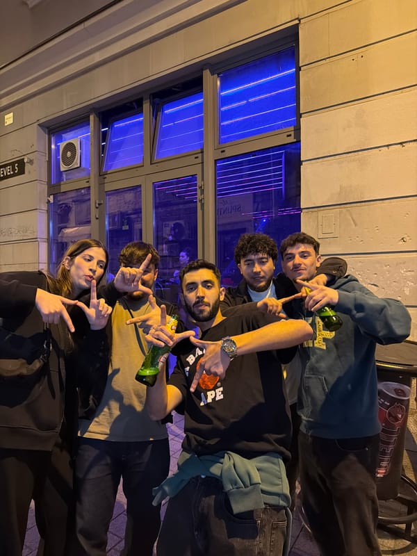 Young adults gather for photos during night out in Rijeka