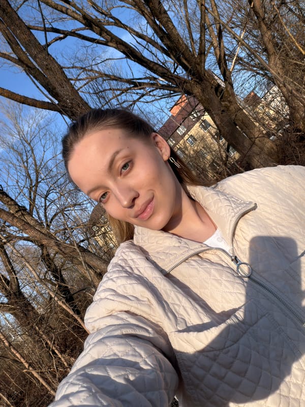 Woman takes selfies with baby during outdoor outing in Russia