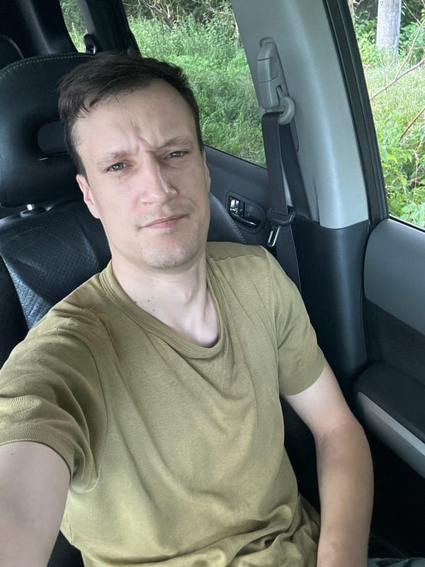 Car selfie session parked in Makiv, Ukraine