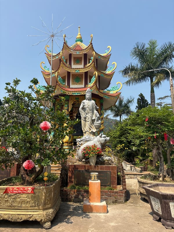 Buddhist temple complex photographed in Đà Nẵng, Vietnam