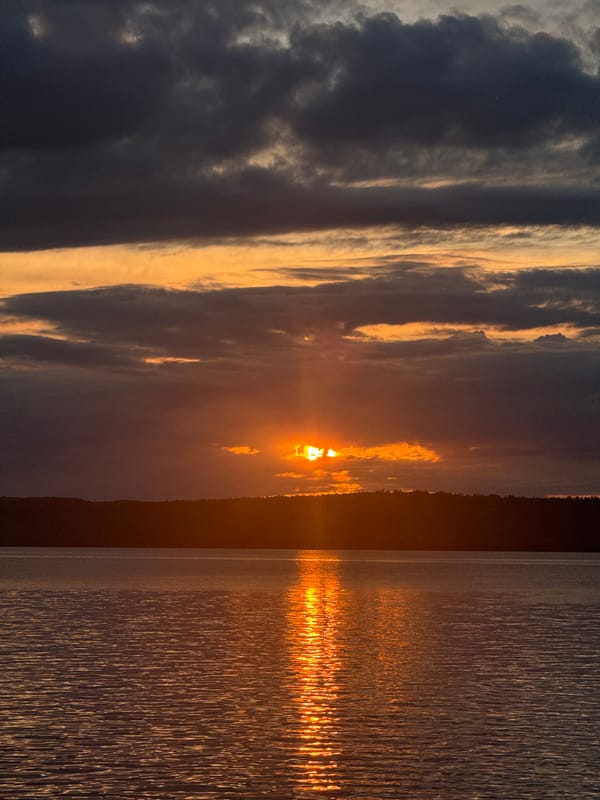 Sunset gathering documented along Kama River waterfront in Chaikovsky