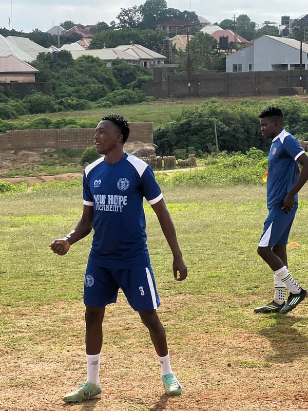 New Hope FC Academy runs a morning training session in Jos