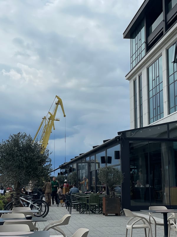 Morning scenes captured around Burgas port and local café
