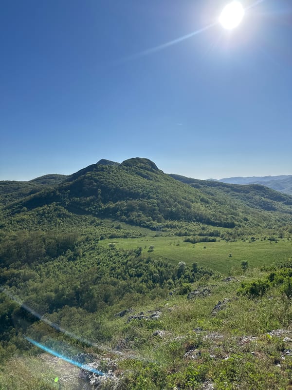 Sunny spring afternoon captured in Sneja, Bulgaria countryside