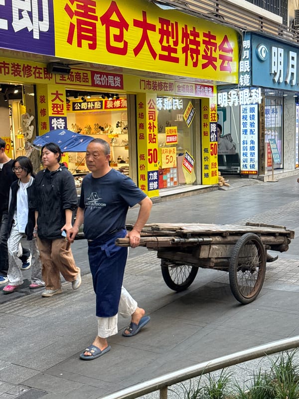 Morning street life documented across Jiangjin, China commercial districts