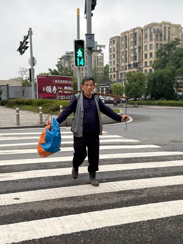 Morning pedestrian activity observed in Jiangjin, China