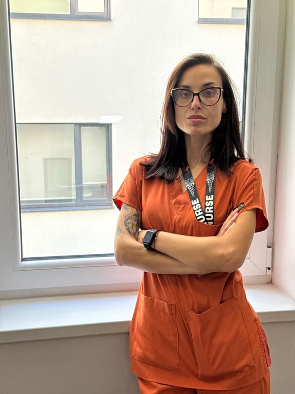 Healthcare worker documented during shift in Pleven medical facility