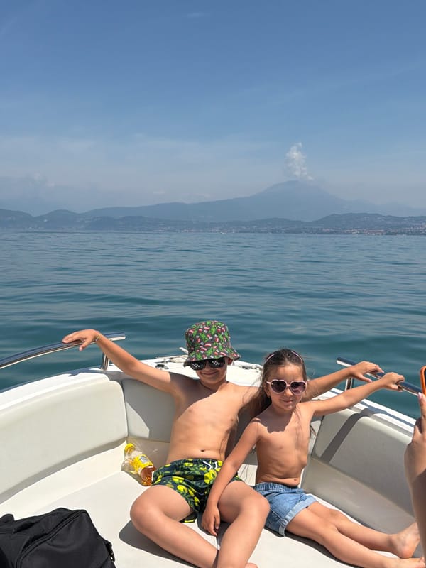 Lazy morning boat day on Lake Garda