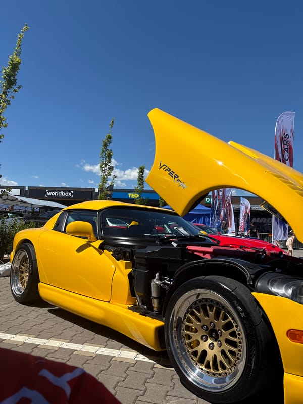 Car show displays classic sports cars in Sofia