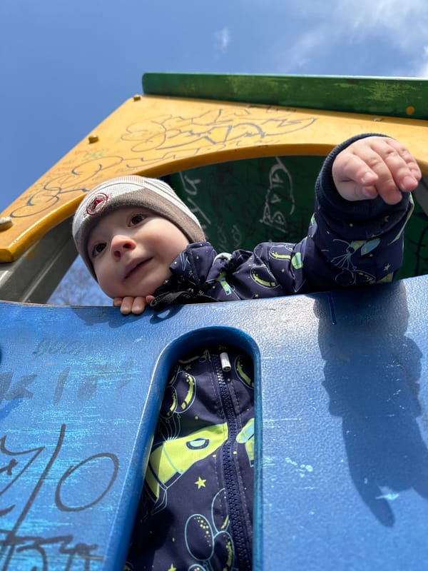 Morning playground visit documented in Izhevsk, Russia