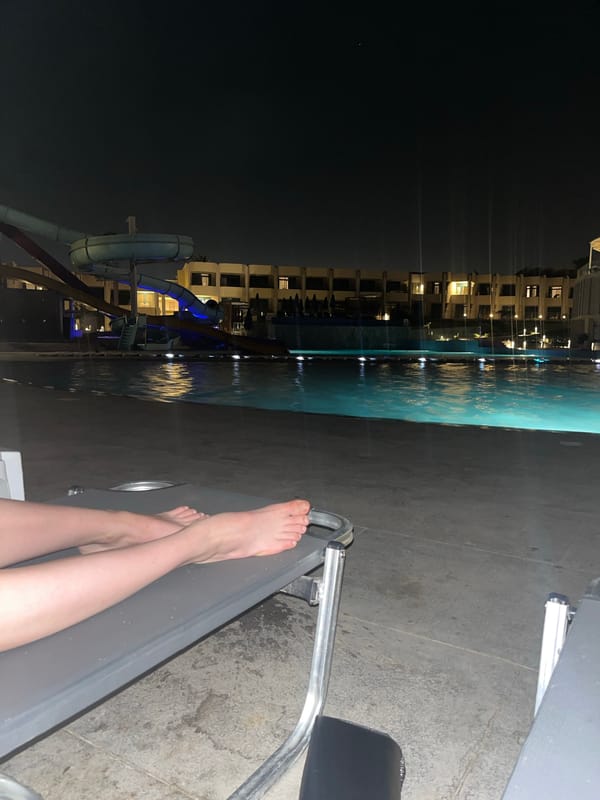 Nighttime resort scenes captured in Sharm El Sheikh, Egypt