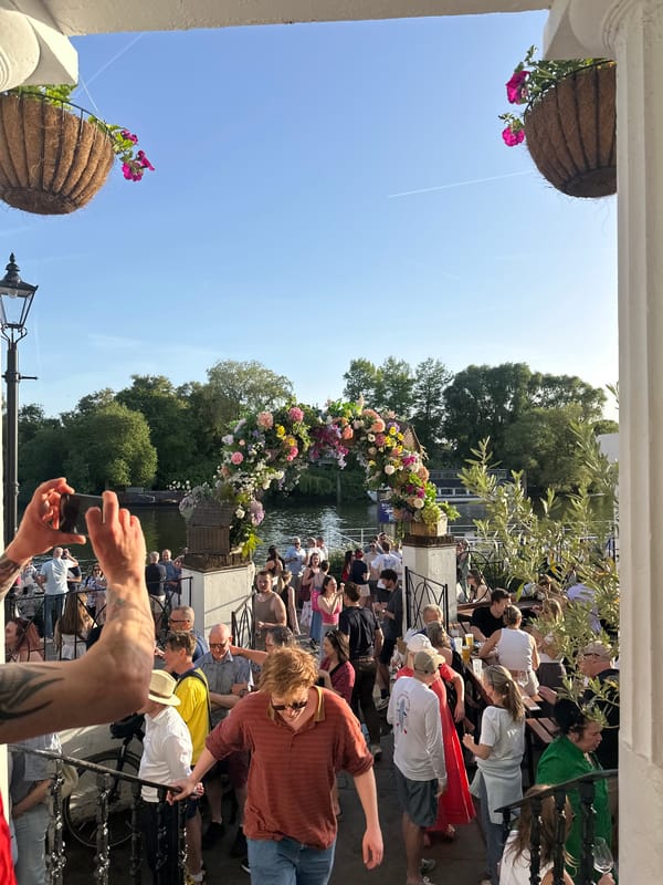 Evening riverside gathering draws crowds to Richmond Thames waterfront