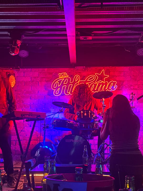 Late night scene captured at Mr. Filomena bar, Mexico