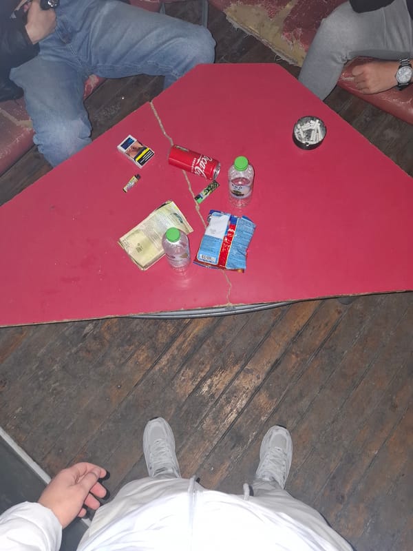 Casual scene with drinks and personal items in Bulgaria