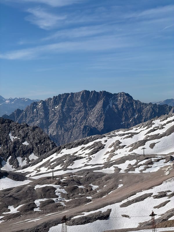 High-altitude Alpine views near Garmisch-Partenkirchen on a cloudy morning