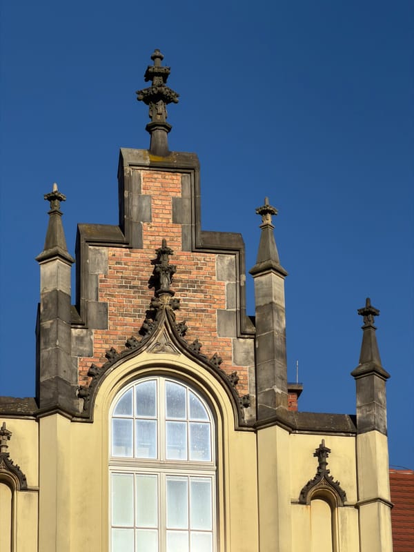 Afternoon walk through a historic European old town