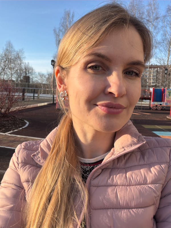 Woman and child spend afternoon at Izhevsk playground