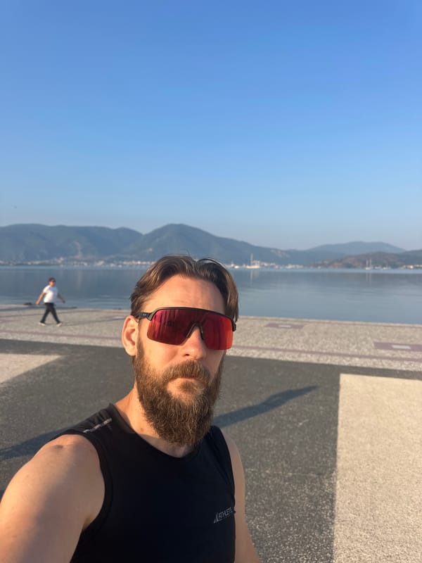 Morning activities captured along Fethiye Turkey waterfront promenade