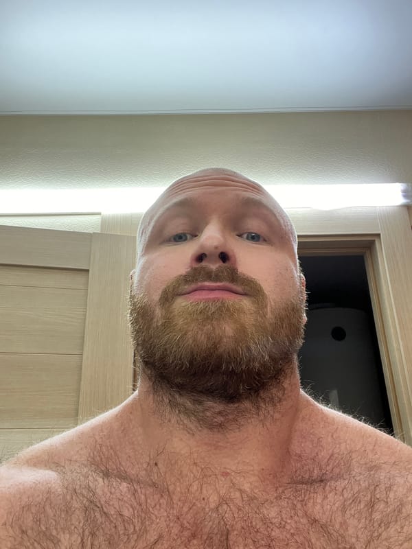 Man takes indoor selfie in Noviy, Russia