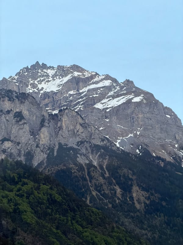 Mountain landscape documented in Erstfeld, Switzerland
