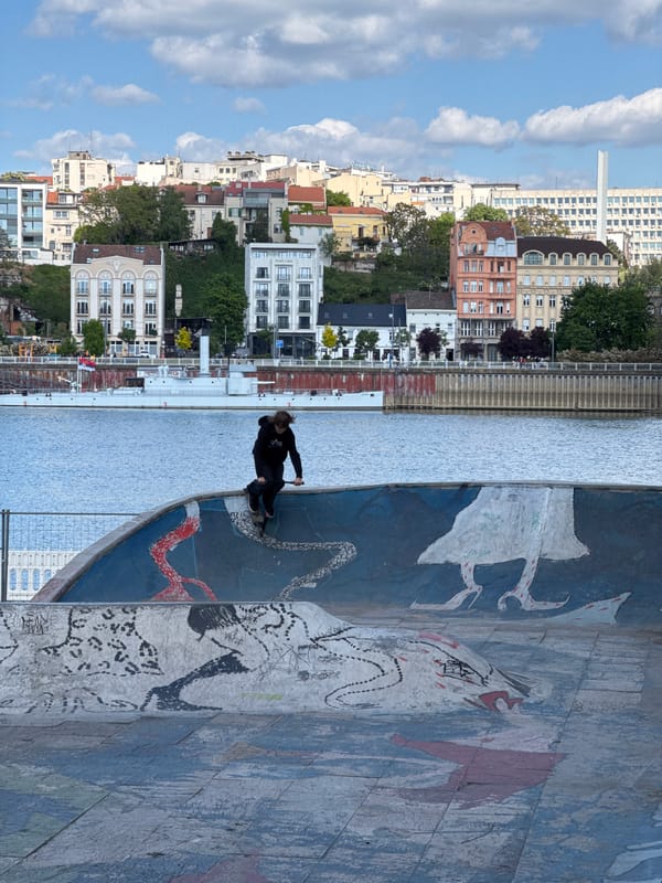 Young skaters enjoy May Day afternoon at Belgrade riverside park
