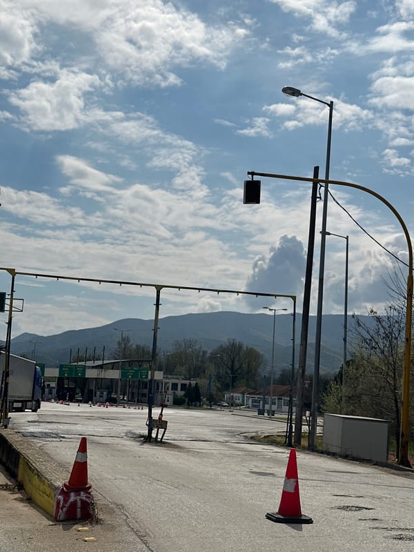 Border crossing traffic scenes documented at Greece-Bulgaria frontier