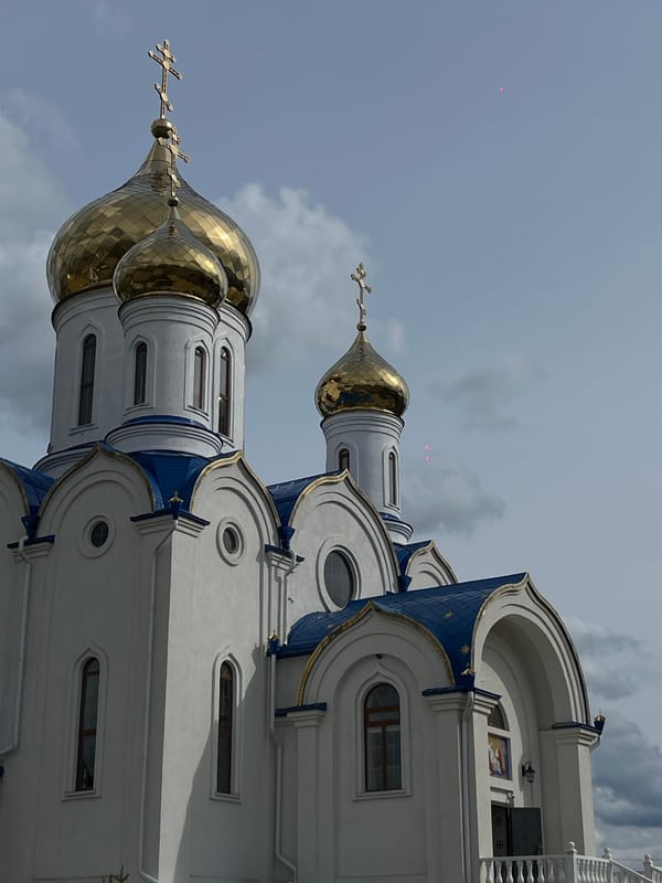Mother and baby's quiet moments captured in Russian town