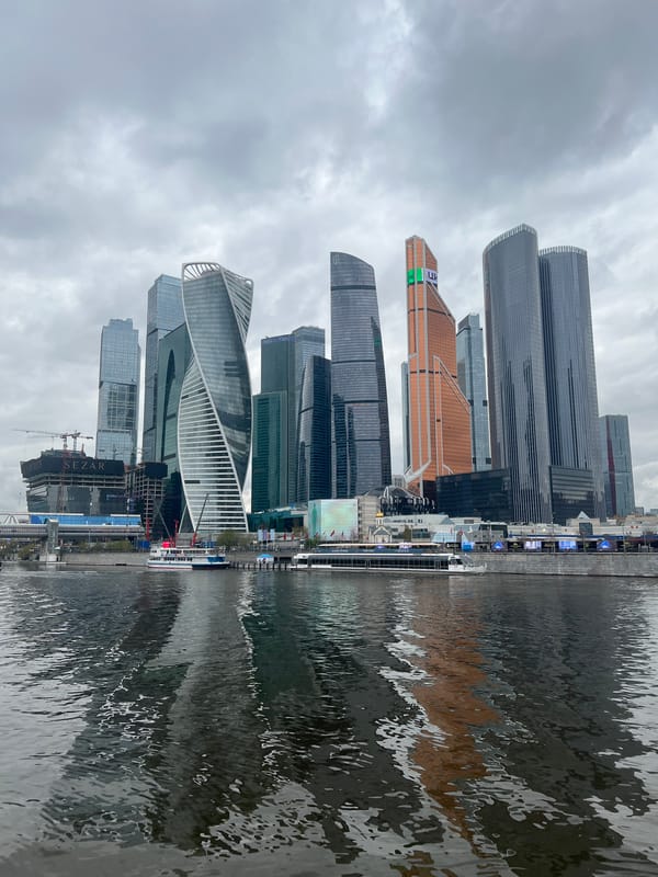Shopping trip through Khimki retail areas near Moscow City
