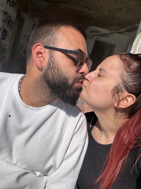 Couple shares intimate moment in Odrintsi, Bulgaria