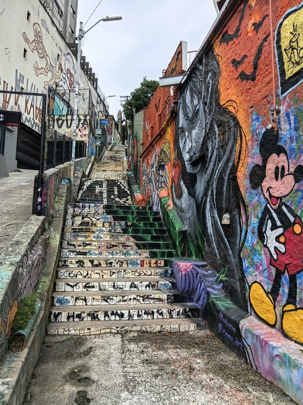 Witness documents famous Selarón Steps in Rio de Janeiro