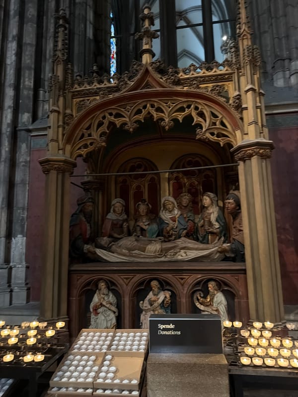 Visitor Documents Cologne Cathedral Interior During Afternoon Tour