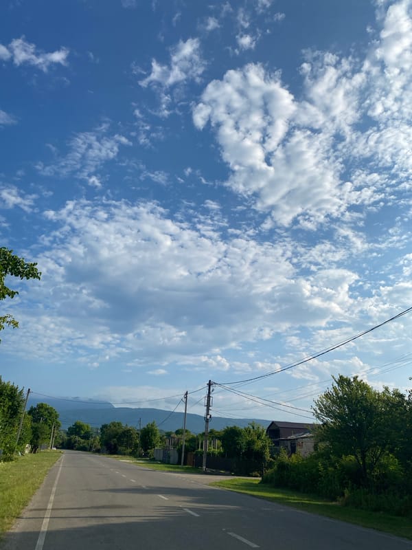 Rural roads, a rocky river, and everyday roadside scenes